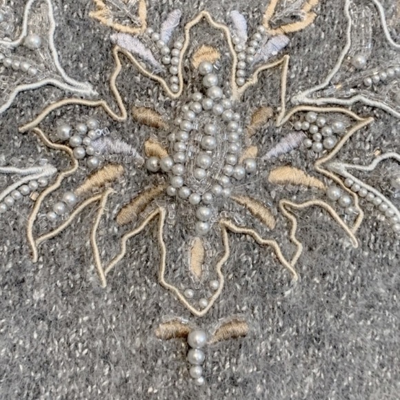 SANTORIA Southwest Embroidered Beaded Sweater - Picture 2 of 5